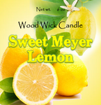 Candle "Sweet Meyer Lemon" scented Wooden Wick Soy Candle